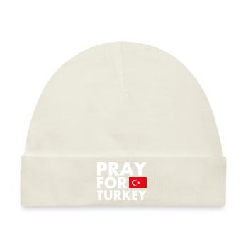 Pray for turkey - Baby Premium Organic Mütze - Naturweiß - Vorne
