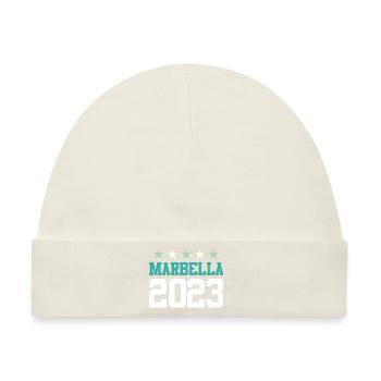 Marbella 2023 - Baby Premium Organic Mütze - Naturweiß - Vorne