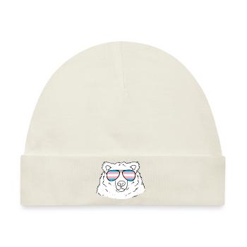 Trans Transgender Pride Flagge - Baby Premium Organic Mütze - Naturweiß - Vorne
