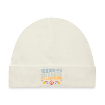 Vintage Kindness Changes Everything An - Baby Premium Organic Mütze - Naturweiß - Vorne