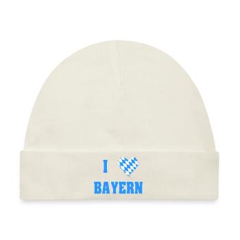 I love Bayer, Ich liebe Bayern - Baby Premium Organic Mütze - Naturweiß - Vorne