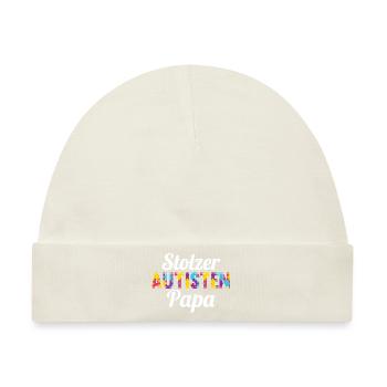 Vater Papa Autismus Autist Autisten - Baby Premium Organic Mütze - Naturweiß - Vorne