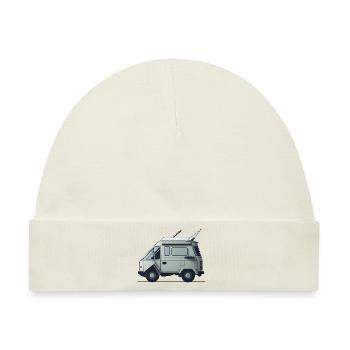 Einfacher Retro-Camper Van - Baby Premium Organic Mütze - Naturweiß - Vorne
