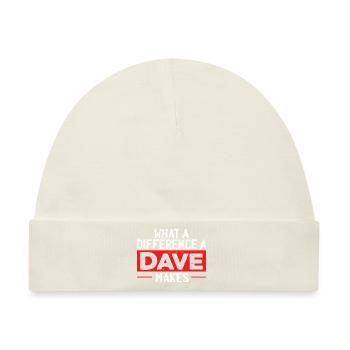 Was für einen Unterschied ein Dave macht - Baby Premium Organic Mütze - Naturweiß - Vorne