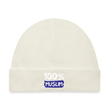 100% Muslim - Muslime - Islam - Baby Premium Organic Mütze - Naturweiß - Vorne