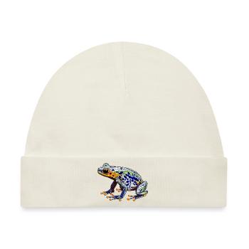 Pfeilgiftfrosch mit schöner Warnfarbe als Lurch - Baby Premium Organic Mütze - Naturweiß - Vorne