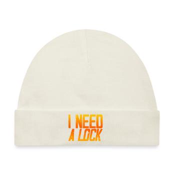 I Need A Lock 3 - Baby Premium Organic Mütze - Naturweiß - Vorne