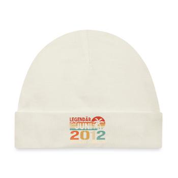 Legendär seit Juni 2012 - Geburtstag 2012 - Baby Premium Organic Mütze - Naturweiß - Vorne