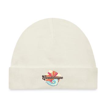 Guadeloupe Französisch Karibisches Meer Retro - Baby Premium Organic Mütze - Naturweiß - Vorne