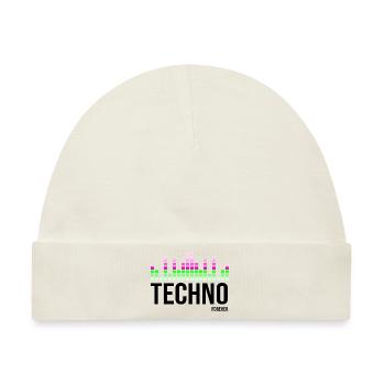 Techno-Musik - Baby Premium Organic Mütze - Naturweiß - Vorne