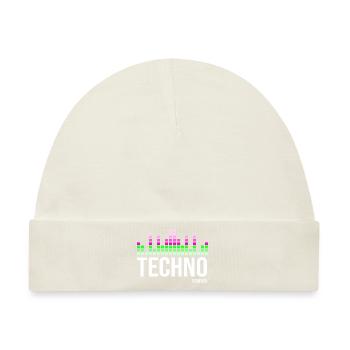 Techno - Baby Premium Organic Mütze - Naturweiß - Vorne