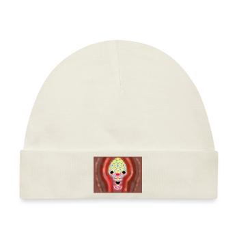 Crazy Totenkopf - Baby Premium Organic Mütze - Naturweiß - Vorne