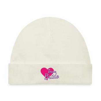 Team Bride Heart - Baby Premium Organic Mütze - Naturweiß - Vorne