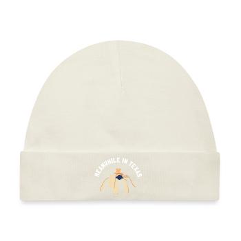 Texas Weather geschmolzenes Fan-Design für stolze - Baby Premium Organic Mütze - Naturweiß - Vorne