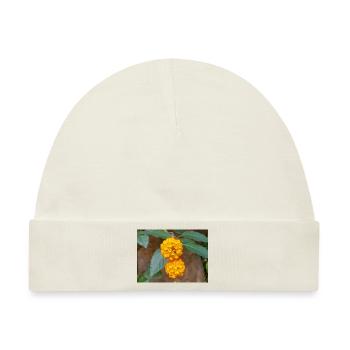 Lantana auch spanische Flagge Wandelröschen Lantana - Baby Premium Organic Mütze - Naturweiß - Vorne