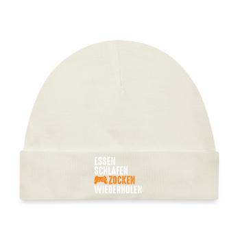 Zocker Zocken Gamer - Baby Premium Organic Mütze - Naturweiß - Vorne