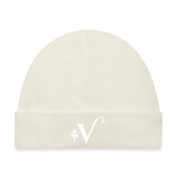 Buchstabe v Ballerina - Baby Premium Organic Mütze - Naturweiß - Vorne