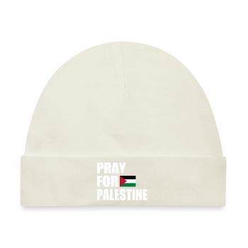 Pray for palestine - Baby Premium Organic Mütze - Naturweiß - Vorne