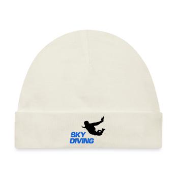 sky diving - Baby Premium Organic Mütze - Naturweiß - Vorne
