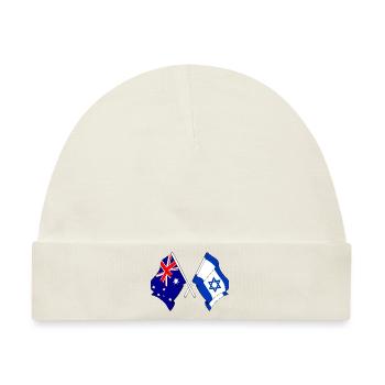 Flagge von Australien und Flagge von Israel - Baby Premium Organic Mütze - Naturweiß - Vorne