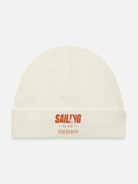 sailing is my therapy - Baby Premium Organic Mütze - Naturweiß