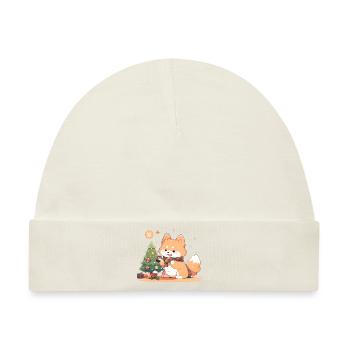 Red Panda Christmas tree - Baby Premium Organic Mütze - Naturweiß - Vorne