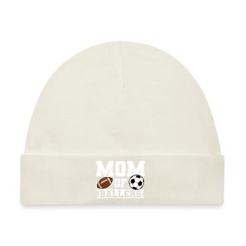 baller fussball baller Geschenk - Baby Premium Organic Mütze - Naturweiß - Vorne