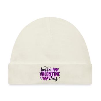 Liebe mich Valentinstag Alles Gute zum Valentinstag Valentinstag - Baby Premium Organic Mütze - Naturweiß - Vorne