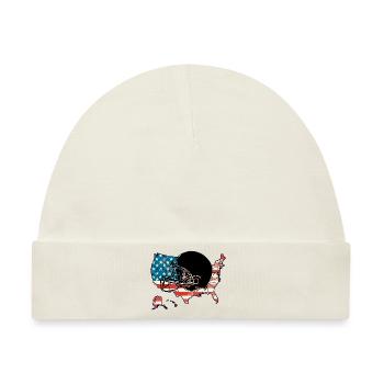 American Football print - Baby Premium Organic Mütze - Naturweiß - Vorne