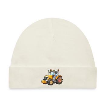 Niedlicher Traktor - Baby Premium Organic Mütze - Naturweiß - Vorne