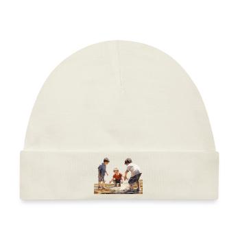 Eine unbeschwerte Kindheit ist ein Geschenk - Baby Premium Organic Mütze - Naturweiß - Vorne