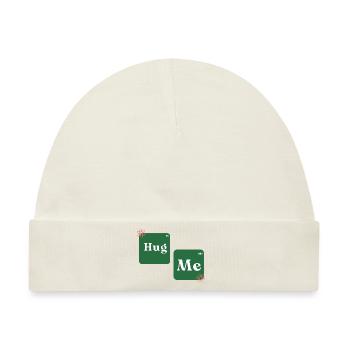 hug me - Baby Premium Organic Mütze - Naturweiß - Vorne