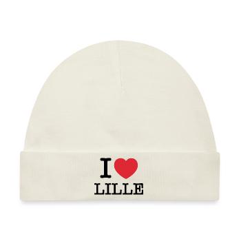Ich liebe Lille | Lille | I Herz Lille | Frankreich - Baby Premium Organic Mütze - Naturweiß - Vorne