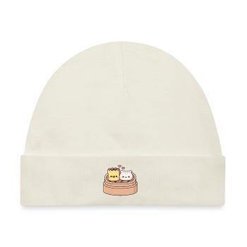 Niedliche Siu Mai Und Har Gow Teigtaschen Dim Sum Essen - Baby Premium Organic Mütze - Naturweiß - Vorne