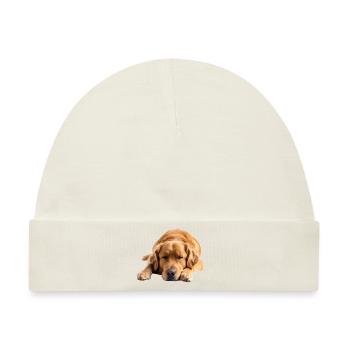 Golden Retriever - Baby Premium Organic Mütze - Naturweiß - Vorne