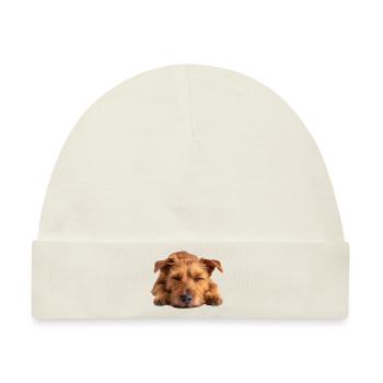 Irish Terrier - Baby Premium Organic Mütze - Naturweiß - Vorne