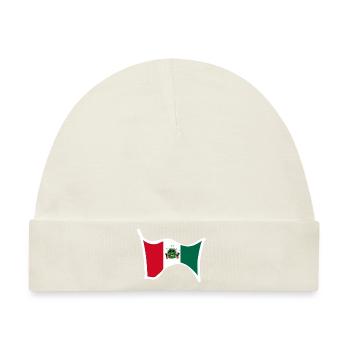 Mexiko lustg mit Flagge - Baby Premium Organic Mütze - Naturweiß - Vorne