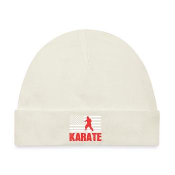 Karate Selbstverteidigung Kampfsport - Baby Premium Organic Mütze - Naturweiß - Vorne