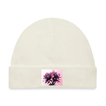 Cyberpunk-Blumen - Baby Premium Organic Mütze - Naturweiß - Vorne