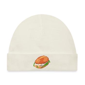 Matjes Hering Fischbrötchen Fischmarkt Hamburg - Baby Premium Organic Mütze - Naturweiß - Vorne