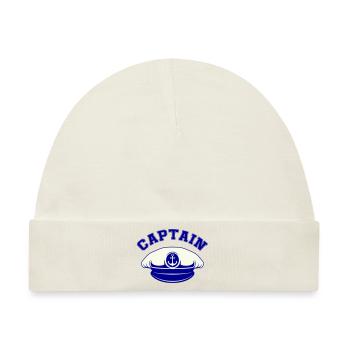 matrosen mütze captain - Baby Premium Organic Mütze - Naturweiß - Vorne