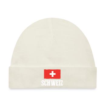 Schweizer Schweiz - Baby Premium Organic Mütze - Naturweiß - Vorne