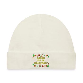 Bälle Björn - Baby Premium Organic Mütze - Naturweiß - Vorne