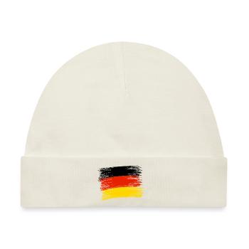 DEUTSCHE FLAGGE - Baby Premium Organic Mütze - Naturweiß - Vorne