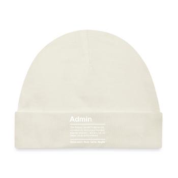 Admin - Baby Premium Organic Mütze - Naturweiß - Vorne