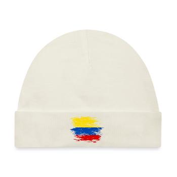 Kolumbien Flagge used - Baby Premium Organic Mütze - Naturweiß - Vorne