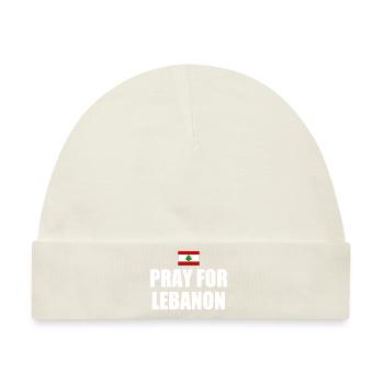 Pray for lebanon - Baby Premium Organic Mütze - Naturweiß - Vorne