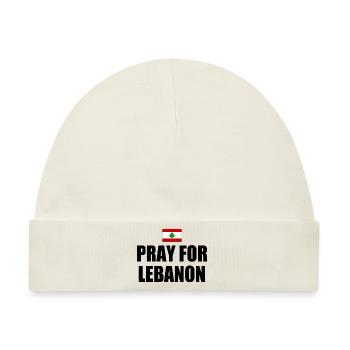 Pray for lebanon - Baby Premium Organic Mütze - Naturweiß - Vorne