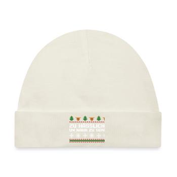Weihnachtsmann Weihnachtsfest Ugly Christmas - Baby Premium Organic Mütze - Naturweiß - Vorne