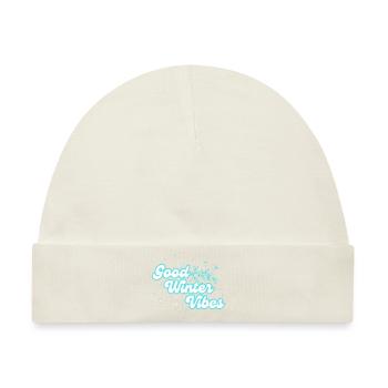 Winter Vibes - Baby Premium Organic Mütze - Naturweiß - Vorne